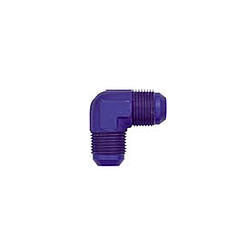 XRP 982108 Fitting, Adapter, 90 Degree, 8 AN Male to 8 AN Male, Aluminum, Blue Anodized, Each