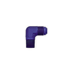 XRP 982203 Fitting, Adapter, 90 Degree, 3 AN Male to 1/8 in NPT Male, Aluminum, Blue Anodized, Each