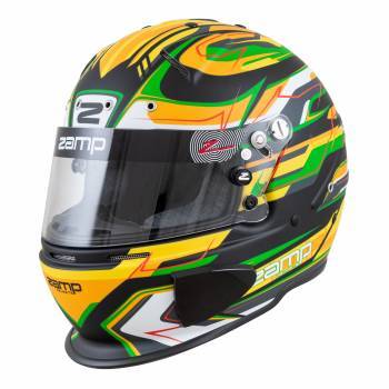 Zamp Helmets H760C49L Helmet RZ-70E Switch SNELL SA2020/FIA8859-2015 Matte Grn/Blk/ Graphic Large thumbnail 4