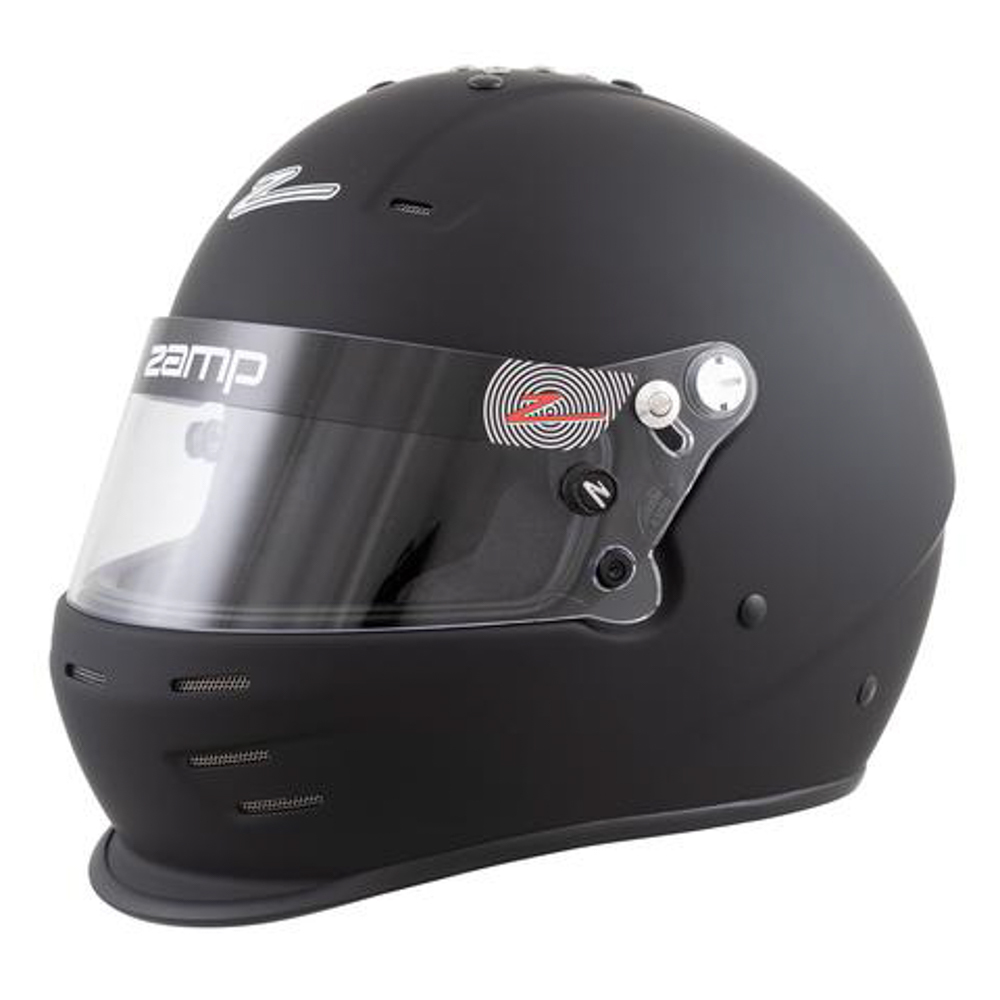 Zamp Racing H76803FL Helmet, RZ-36, Full Face, Snell SA2020, Head and Neck Support Ready, Flat Black, Large, Each