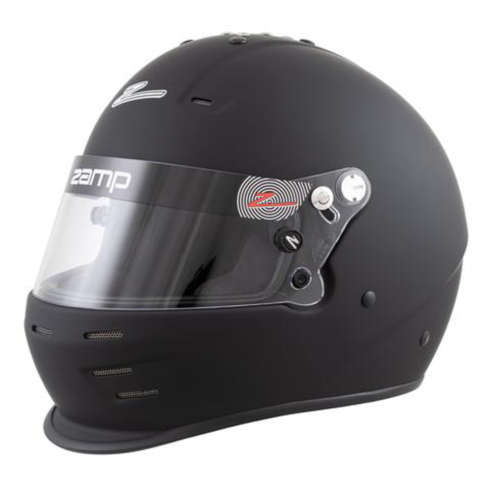 Zamp Racing H76803FS Helmet, RZ-36, Full Face, Snell SA2020, Head and Neck Support Ready, Flat Black, Small, Each