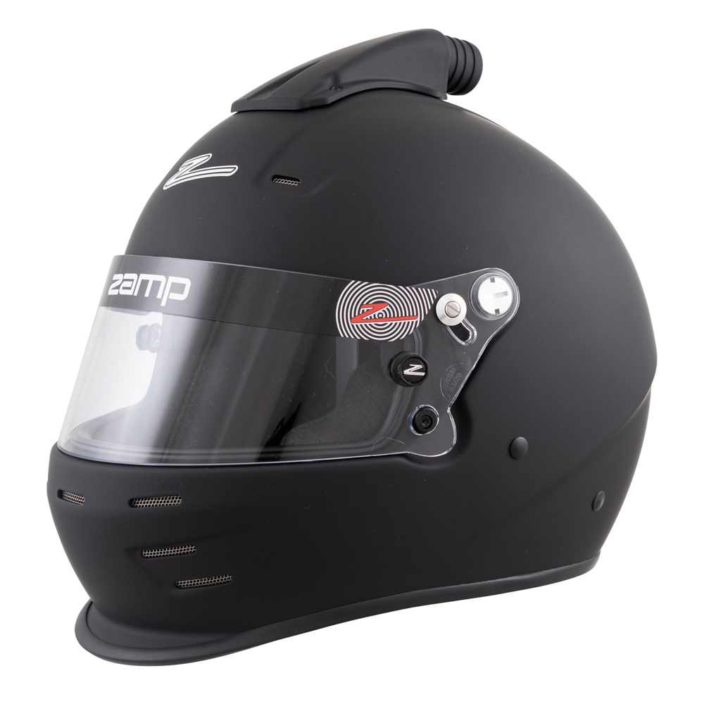 Zamp Racing H76903FS Helmet, RZ-36 Air, Full Face, Snell SA2020, Head and Neck Support Ready, Flat Black, Small, Each