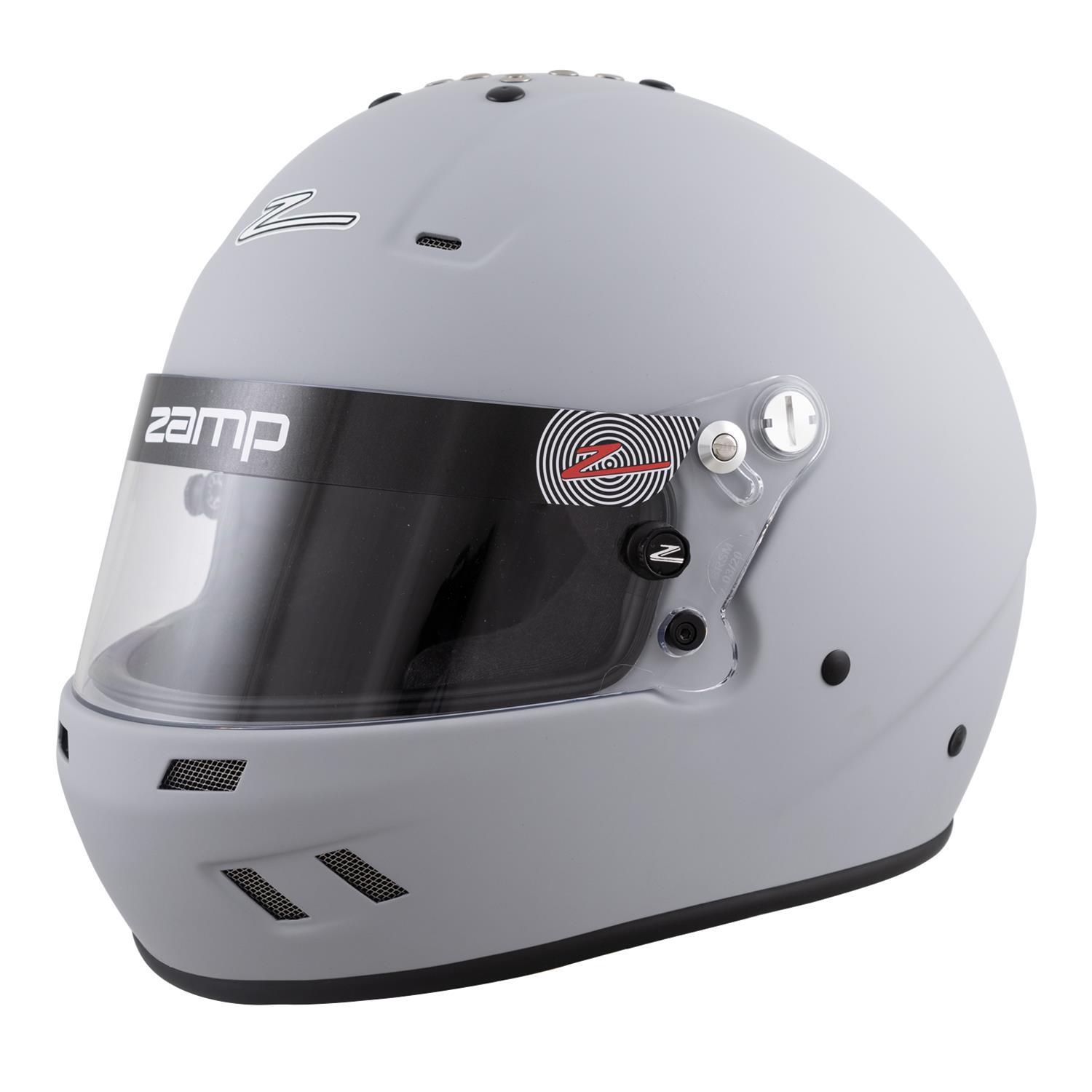 Zamp Racing H77215FXL Helmet, RZ-59, Snell SA2020, Head and Neck Support Ready, Flat Gray, X-Large, Each