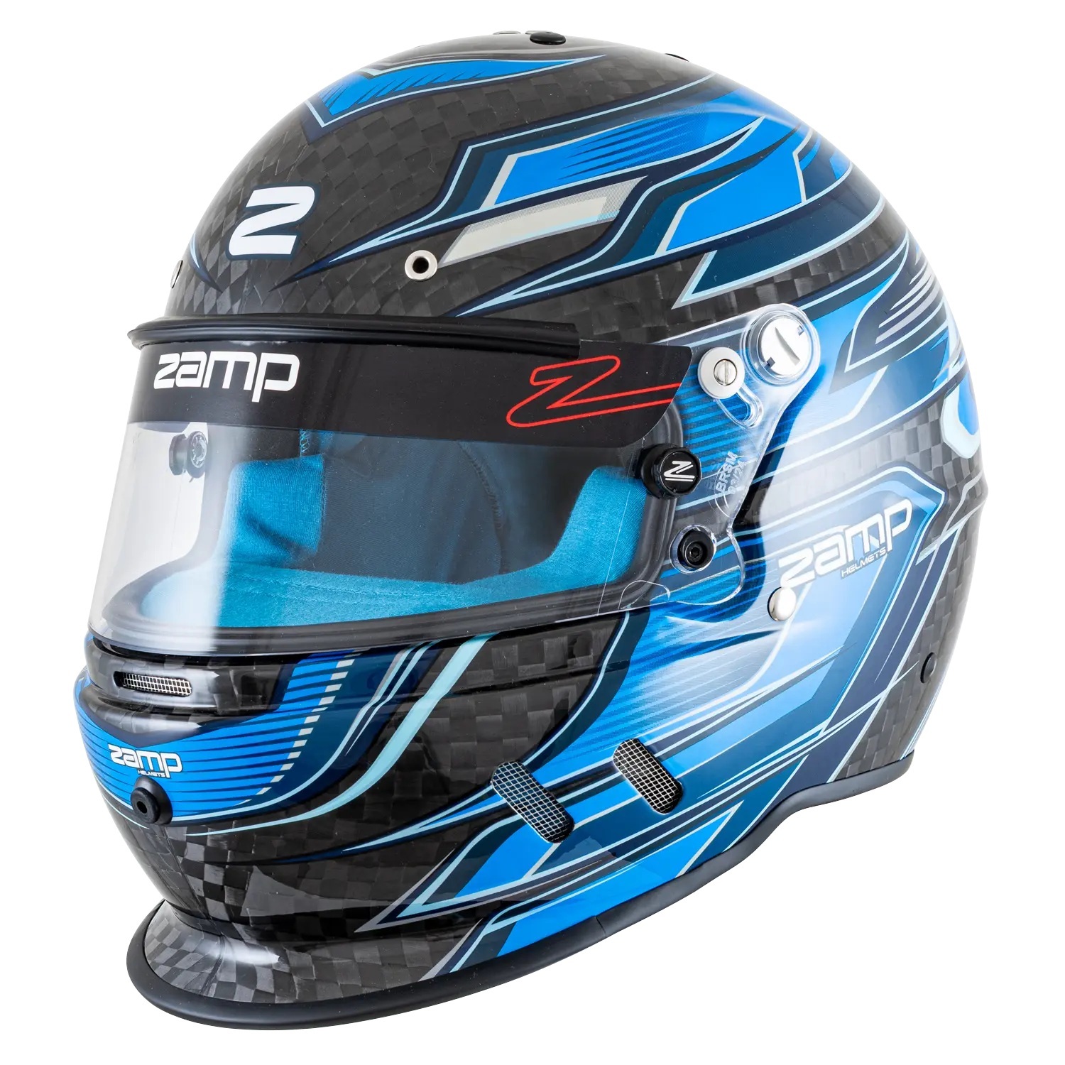 ZAMP — ZAMP Helmet RZ-67D Medium Carbon Flo Blue SA2025