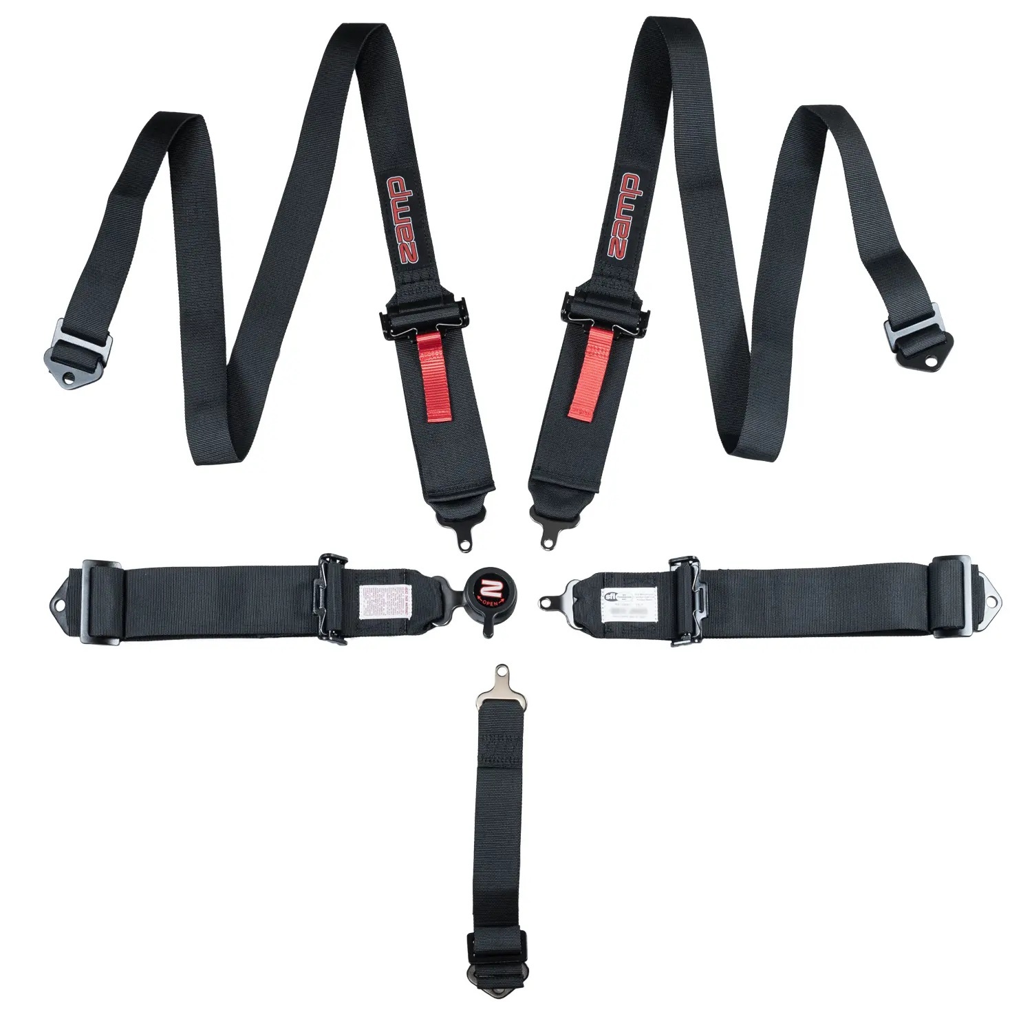 Harness 5PT Black Cam L 2 In Shoulder SFI 16.1