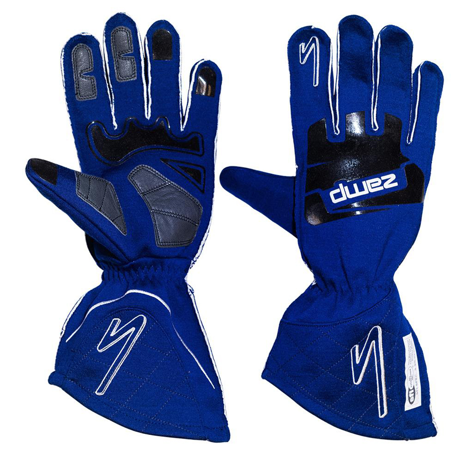 ZAMP — ZAMP Gloves ZR-50 Blue Large Multi-Layer SFI 3.3/5